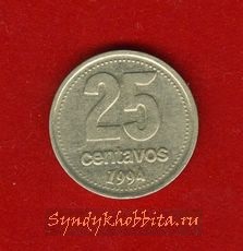 25 сентаво 1994 год Аргентина